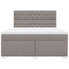 vidaXL Sommier &agrave; lattes de lit avec matelas Taupe 180x200 cm Tissu