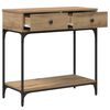vidaXL Table console avec tiroir chêne artisanal 75 x 34,5 x 75 cm