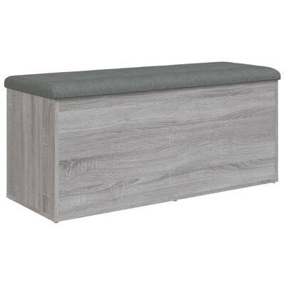 vidaXL Banc de rangement sonoma gris 102x42x45 cm bois d'ingénierie