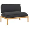 vidaXL Ensemble de Canap&eacute;s Noir 120 x 80 x 69 cm Bois d'Acacia Massif