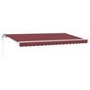 vidaXL Auvent Rétractable Bordeaux 350 x 200 cm tissu