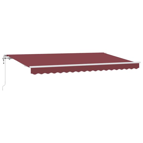vidaXL Auvent Rétractable Bordeaux 350 x 200 cm tissu