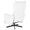 vidaXL Fauteuil inclinable de massage repose-pieds blanc similicuir
