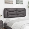 vidaXL Coussin de t&ecirc;te de lit Hvar gris 120 cm similicuir