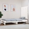 vidaXL T&ecirc;te de lit murale Blanc 82,5x3x90 cm Bois massif de pin