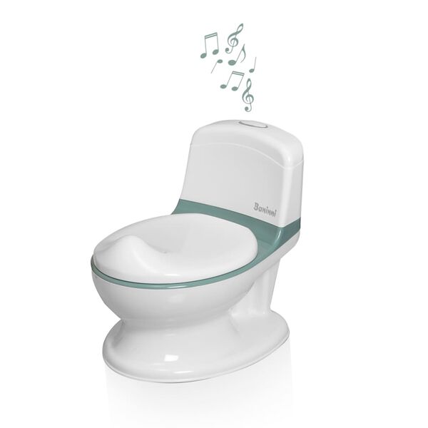 Baninni Pot de toilette avec son Pippe Vert et blanc