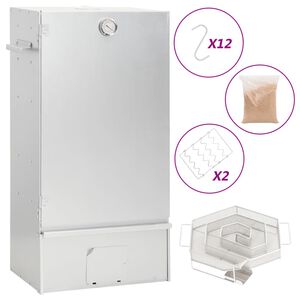 vidaXL Fumoir &agrave; four &agrave; BBQ g&eacute;n&eacute;rateur de fum&eacute;e froide acier galvanis&eacute;
