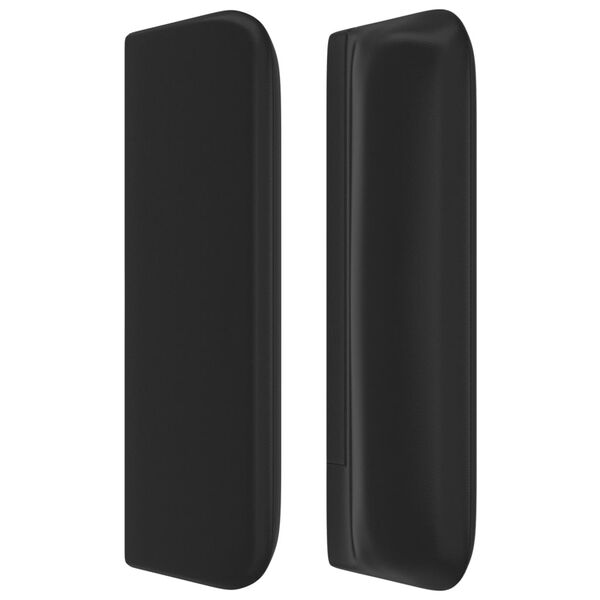 vidaXL T&ecirc;te de lit avec oreilles noir 103x16x78/88 cm similicuir