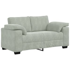 vidaXL Canap&eacute; causeuse gris clair 160x77x82 cm velours