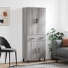 vidaXL Buffet haut Sonoma gris 69,5x34x180 cm Bois d'ing&eacute;nierie