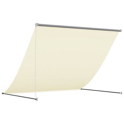 vidaXL Auvent rétractable crème 200x150 m tissu et acier