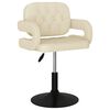 vidaXL Chaises pivotantes &agrave; manger lot de 4 Cr&egrave;me Tissu