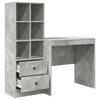 vidaXL Bureau avec tiroir 2 pcs Gris b&eacute;ton