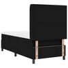 vidaXL Lit &agrave; ressort LED avec matelas Noir 80 x 200 cm tissu