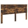 vidaXL Cadre de lit Ch&ecirc;ne fum&eacute; 200 x 200 cm Bois de pin massif