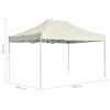 vidaXL Tente de r&eacute;ception pliable Aluminium 4,5x3 m Cr&egrave;me