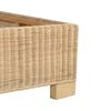 vidaXL Cadre de lit avec t&ecirc;te de lit sans matelas rotin v&eacute;ritable