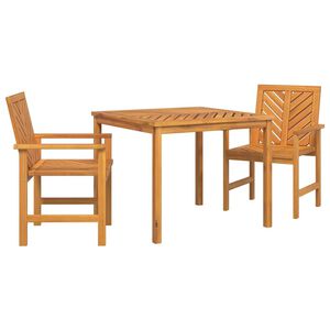vidaXL Ensemble de salle &agrave; manger pour jardin 3 pcs Marron