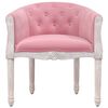 vidaXL Chaise &agrave; manger Rose Velours
