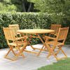 vidaXL Ensemble &agrave; manger de jardin pliable 5 pcs Bois d'acacia solide
