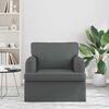 vidaXL Canap&eacute; 60cm Gris fonc&eacute; M&eacute;tал