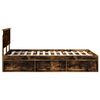 vidaXL Cadre de lit Ch&ecirc;ne fum&eacute; 120 x 200 cm Bois d'ing&eacute;nierie