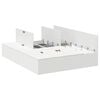 vidaXL Cadre de lit avec rangement avec stockage Blanc 135 x 190 cm