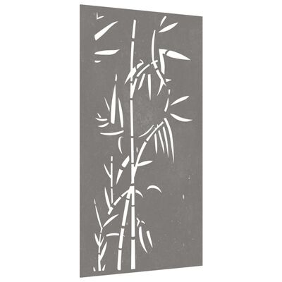 vidaXL Décoration murale jardin 105x55 cm acier corten design bambou