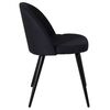 Venture Home Chaises &agrave; manger lot de 2 Velvet Polyester Noir