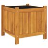 vidaXL Jardini&egrave;re avec doublure 42x42x40 cm bois massif d'acacia