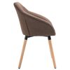 vidaXL Chaises &agrave; manger lot de 6 marron tissu
