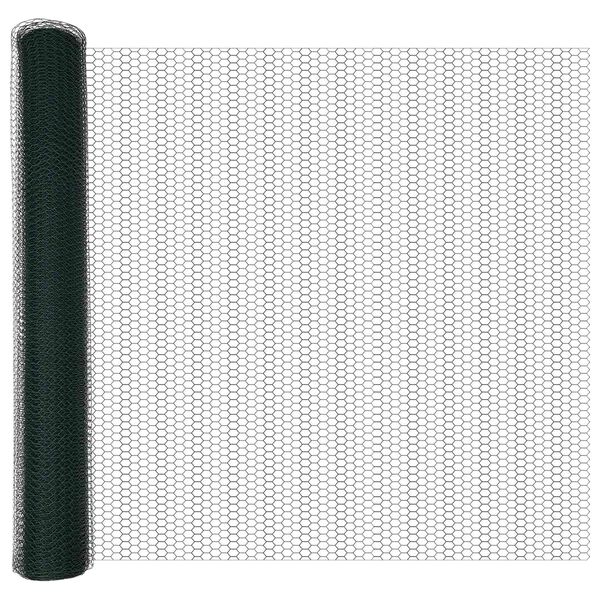 vidaXL Cl&ocirc;ture hexagonale Vert 1,4 x 10 m PVC