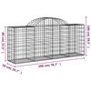 vidaXL Paniers &agrave; gabions arqu&eacute;s 30 pcs 200x50x80/100 cm Fer galvanis&eacute;