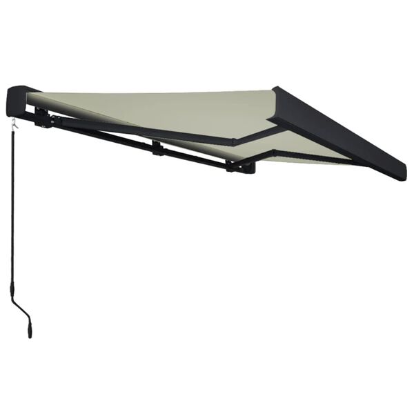 vidaXL Store &agrave; cassette manuel 350x250 cm Cr&egrave;me