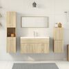 vidaXL Ensemble de meubles de salle de bain 4 pcs ch&ecirc;ne sonoma