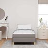 vidaXL Lit &agrave; ressorts avec matelas Taupe 90 x 190 cm tissu