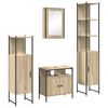 vidaXL Ensemble de mobilier de salle de bain 4 pc Ch&ecirc;ne Sonoma