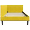 vidaXL Cadre de lit d'angle Jaune 80 cm x 200 cm VeloursetContreplaqu&eacute;