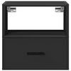 vidaXL Tables de chevet murales 2 pcs noir 40x31x39,5 cm