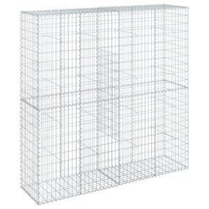 vidaXL Panier gabion avec couvercle 200x50x200 cm fer galvanis&eacute;