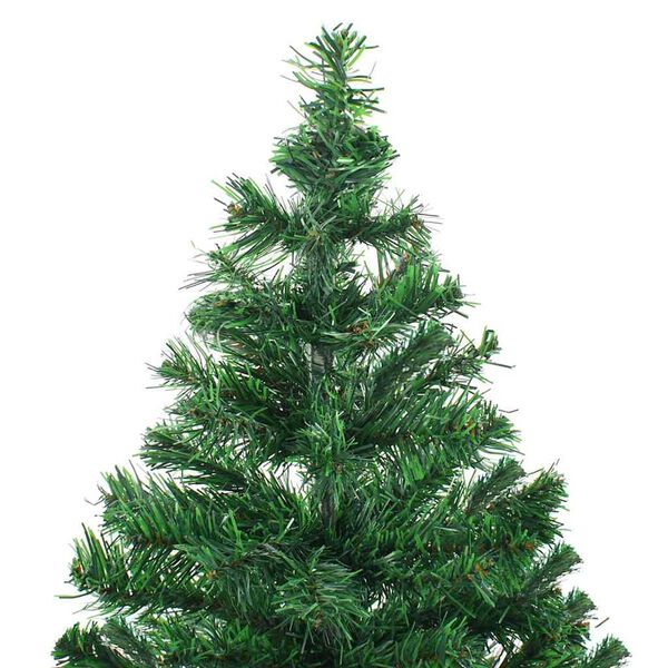vidaXL Arbre de No&euml;l artificiel pr&eacute;-&eacute;clair&eacute;/boules 210 cm 910 branches