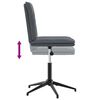 vidaXL Chaises &agrave; manger lot de 2 Gris fonc&eacute; Velours
