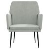 vidaXL Fauteuil Gris clair 62x79x79 cm Velours