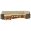 vidaXL Ensemble de canap&eacute;s d'ext&eacute;rieur 7 pc Naturel et Beige