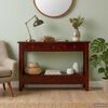 vidaXL Table console Marron 115 x 32 x 75,5 cm Bois de Mahogany Massif