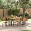 vidaXL Ensemble de salle &agrave; manger pour jardin 7 pcs Noir et Marron