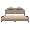 vidaXL Cadre de lit Viana avec LED sans matelas cappuccino 160x200 cm