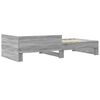 vidaXL Cadre de lit sans matelas sonoma gris 90x200 cm