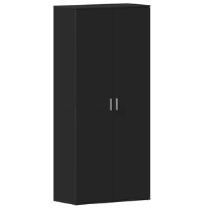 vidaXL Cabinet &agrave; chaussures 80 x 39 x 178 cm Bois d'ing&eacute;nierie Noir