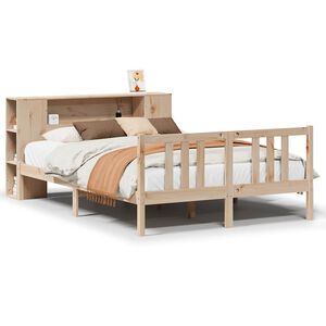 vidaXL Lit biblioth&egrave;que sans matelas 120x200 cm bois de pin massif